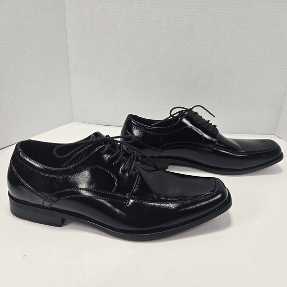 Stacy Adams Calhoun Men\'s Moc-Toe Black Leather Oxford Dress Shoes Size 12 main image 14
